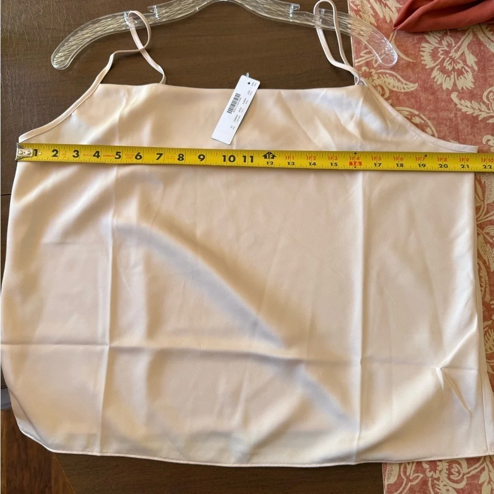NWT J.Crew Soft Pink/Blush Cowl Neck Cami SZ XL w adjustable straps